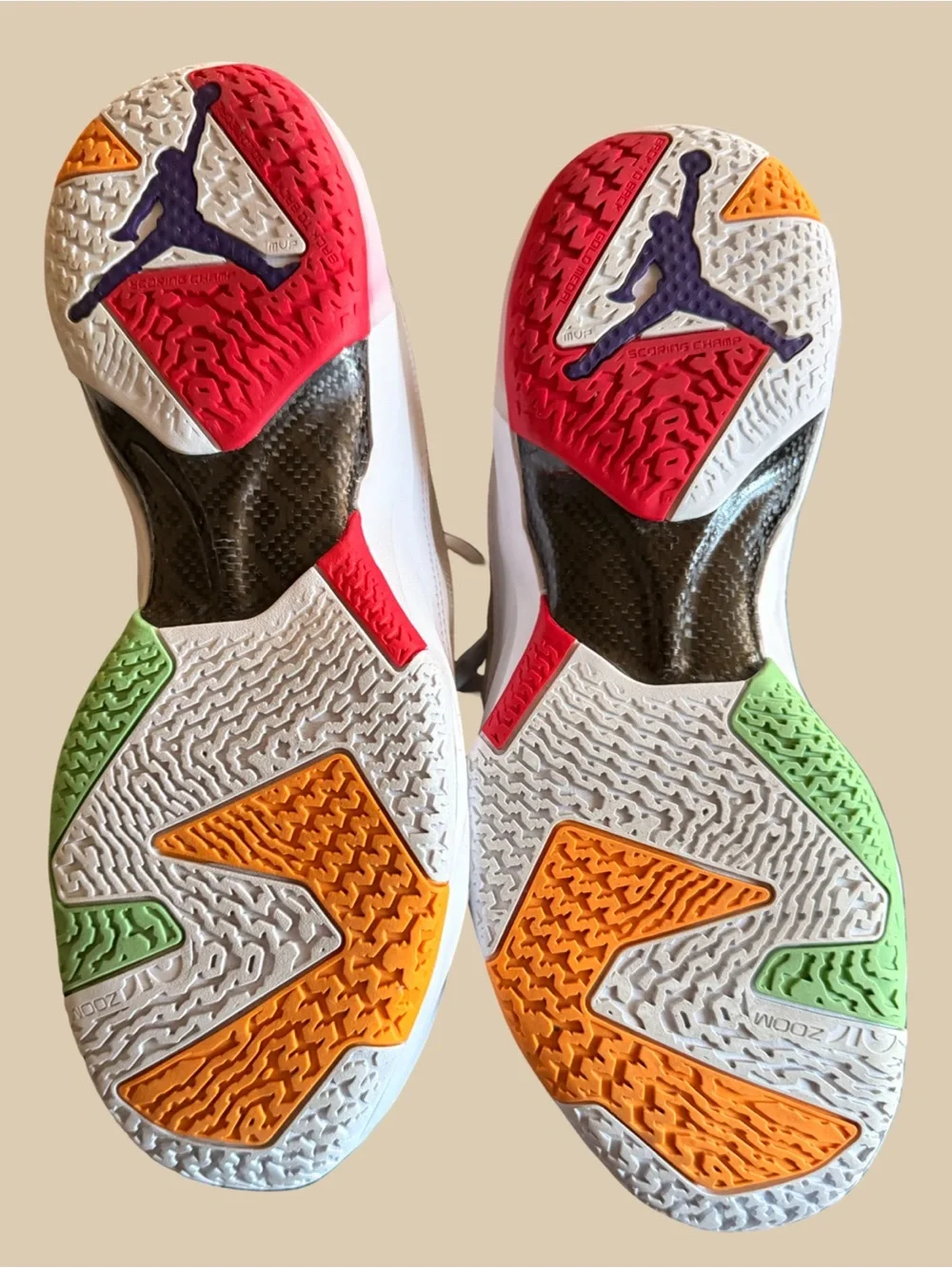 Men's White Jordan/ Red Performance Sneakers